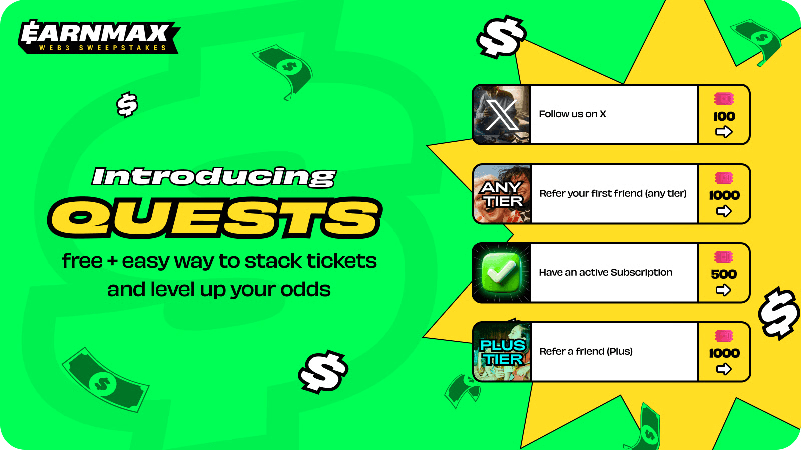 EARNMax Quests are LIVE